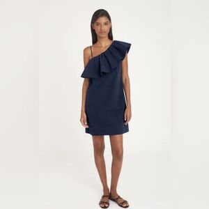 Cuyana | Dresses | Nwt Cuyana Asymmetrical Overlay Dress In Black | Poshmark